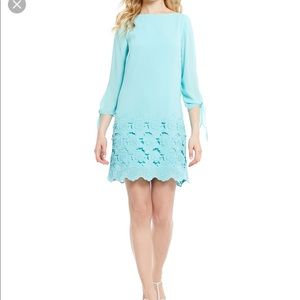 Tahari Crochet Hem Dress